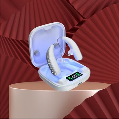 BTE เครื่องช่วยได้ยิน OTC ที่มองไม่เห็น พร้อมการยกเลิกเสียงและการฆ่าเชื้อ UV