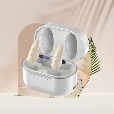 เครื่องช่วยฟัง OTC สีเบจหรือสั่งทำพิเศษพร้อมใบรับรอง CE 4 โปรแกรม รับประกันการสนับสนุนการได้ยินที่มีประสิทธิภาพและความพอดีที่สบาย